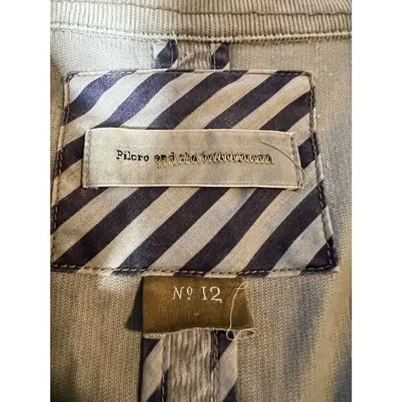 Anthropologie Pilcro & The Letterpress Size 12 Green Corduroy Peplum Jacket - Picture 5 of 11